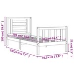 vidaXL Cadre de lit sans matelas bois de pin massif