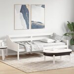 vidaXL Lit de jour sans matelas blanc 100x200 cm bois de pin massif