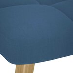 vidaXL Chaise à bascule avec repose-pied Bleu Tissu