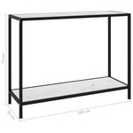 vidaXL Table console Blanc 100x35x75 cm Verre trempé