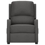 vidaXL Fauteuil de massage Gris foncé Tissu