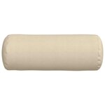 vidaXL Coussins d'accent 2 Pièces Crème Ø 25 x 70 cm tissu