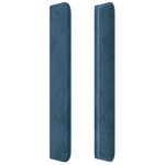 vidaXL Tête de lit avec oreilles Bleu foncé 203x16x118/128 cm Velours