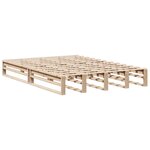 vidaXL Lit bibliothèque sans matelas 120x190 cm bois massif