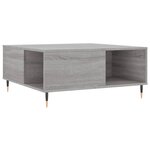 vidaXL Table basse sonoma gris 80x80x36 5 cm bois d'ingénierie
