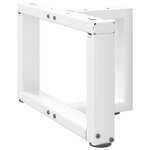 vidaXL Pieds de table basse en T 2 pièces blanc 50 x 25 x (30-31) cm acier