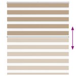 vidaXL Store zèbre marron sable largeur du tissu 130 9 cm polyester