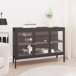 vidaXL Buffet Anthracite 105x35x70 cm Acier et verre