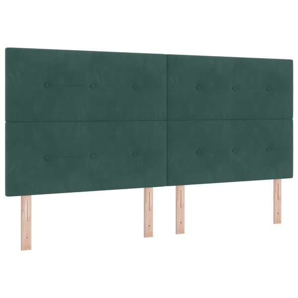 Headboard LED vidaXL Vert Foncée 100 cm en Velours