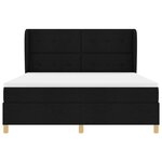 vidaXL Lit à ressorts avec matelas gris foncé 90x190 cm Noir tissu