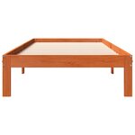 vidaXL Cadre de lit sans matelas cire marron 75x190 cm bois pin massif