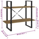 vidaXL Bibliothèque à 2 niveaux 80x30x70 cm bois de pin massif