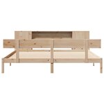 vidaXL Lit bibliothèque sans matelas 200x200 cm bois massif de pin
