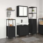 vidaXL Ensemble de mobilier de salle de bain 3 Pièces Chêne noir