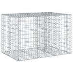 vidaXL Panier gabion avec couvercle 150x100x100 cm fer galvanisé
