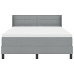 vidaXL Lit Box Spring avec matelas  gris clair  140 x 200 cm
