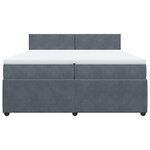 vidaXL Sommier à lattes de lit et matelas Gris foncé 200x200cm Velours