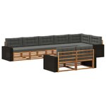 vidaXL Ensemble de canapés d'extérieur 8 Pièces Naturel et Anthracite
