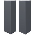 vidaXL Jardinières 2 Pièces anthracite triangulaire 30x26x75 cm acier