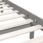 vidaXL Cadre de lit sans matelas gris bois massif 200x200 cm
