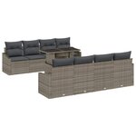 vidaXL Ensemble de canapé de jardin 7 Pièces Gris 100 x 55 x 73 cm
