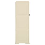 vidaXL Armoire plastique 79x43x125 cm design de bois blanc angora