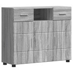 vidaXL Buffet Sonoma gris 88 5 x 30 5 x 73 cm Bois d'ingénierie