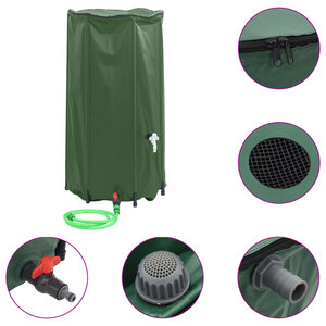 vidaXL Réservoir d'eau avec robinet pliable 100 L PVC