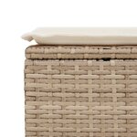 vidaXL Salon de jardin avec coussins 2 Pièces beige résine tressée acacia