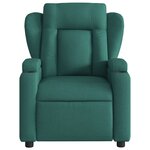 vidaXL Fauteuil de massage inclinable électrique Vert foncé Tissu