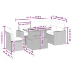 vidaXL Salon de jardin avec coussins 6 Pièces beige résine tressée