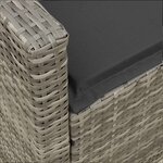 vidaXL Canapé de jardin avec coussins Gris Résine tressée