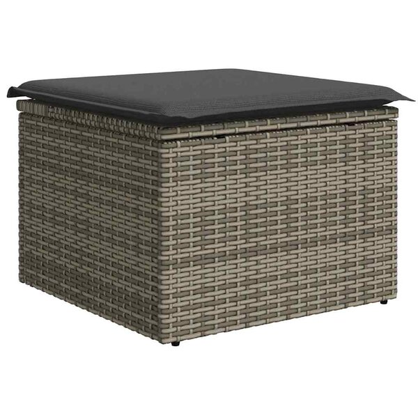 vidaXL Ensemble de canapé de jardin 9 Pièces Gris