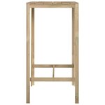 vidaXL Table de bar 60x60x110 cm Bois de pin imprégné