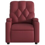 vidaXL Fauteuil inclinable électrique Rouge bordeaux Similicuir