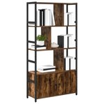 vidaXL Étagère Chêne fumé 80 x 30 x 155 5 cm Bois d'ingénierie