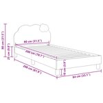 vidaXL Cadre de lit pour enfants avec tête de lit Bleu 80 x 200 cm PU