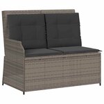 vidaXL Banc de jardin Gris polyrotin