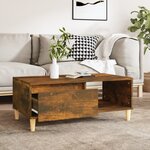 vidaXL Table basse Chêne fumé 90x50x36 5 cm Bois d'ingénierie