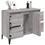 vidaXL Meuble d'évier sonoma gris 80x33x60 cm bois d'ingénierie