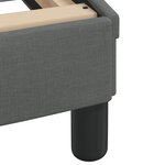 vidaXL Lit avec matelas Hvar gris foncé 200x200 cm tissu