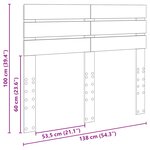 vidaXL Tête de lit Gris béton 135 cm Bois d'ingénierie