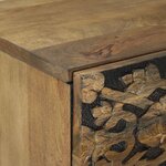vidaXL Cabinet de chevet avec tiroir 2 Pièces Marron 40 x 33 5 x 46 cm