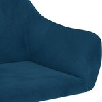 Vidaxl chaises pivotantes de salle à manger 2 pièces bleu velours