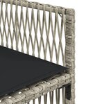 vidaXL Ensemble à manger de jardin et coussins 9 Pièces gris clair rotin