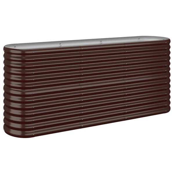 vidaXL Lit surélevé de jardin Acier galvanisé marron