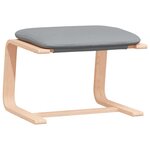 vidaXL Chaise de relaxation avec repose-pied Gris clair Tissu
