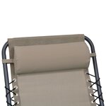 vidaXL Appui-tête de chaise longue Taupe 40x7 5x15 cm Textilène