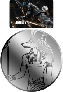 Monnaie ANUBIS 1/500 Oz Platine 25$ Liberia 2026 (PRÉCOMMANDE)