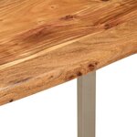 vidaXL Table à dîner 110x50x76 cm Bois d'acacia solide